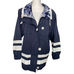 Mulberry Street Size S White/Blue Lightweight Jacket Vintage nautical look